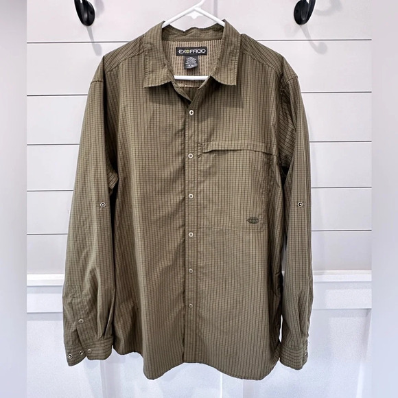 🌲 Rugged Exofficio Mens Earth Tones - Snap Closures.‎ Shirt XL 🌲 - Picture 2 of 13